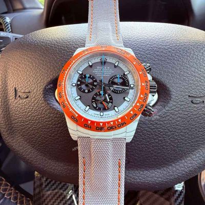 TW Factory Rolex Daytona 40*12.4mm Shanghai 4130 Movement Orange Bezel Watch